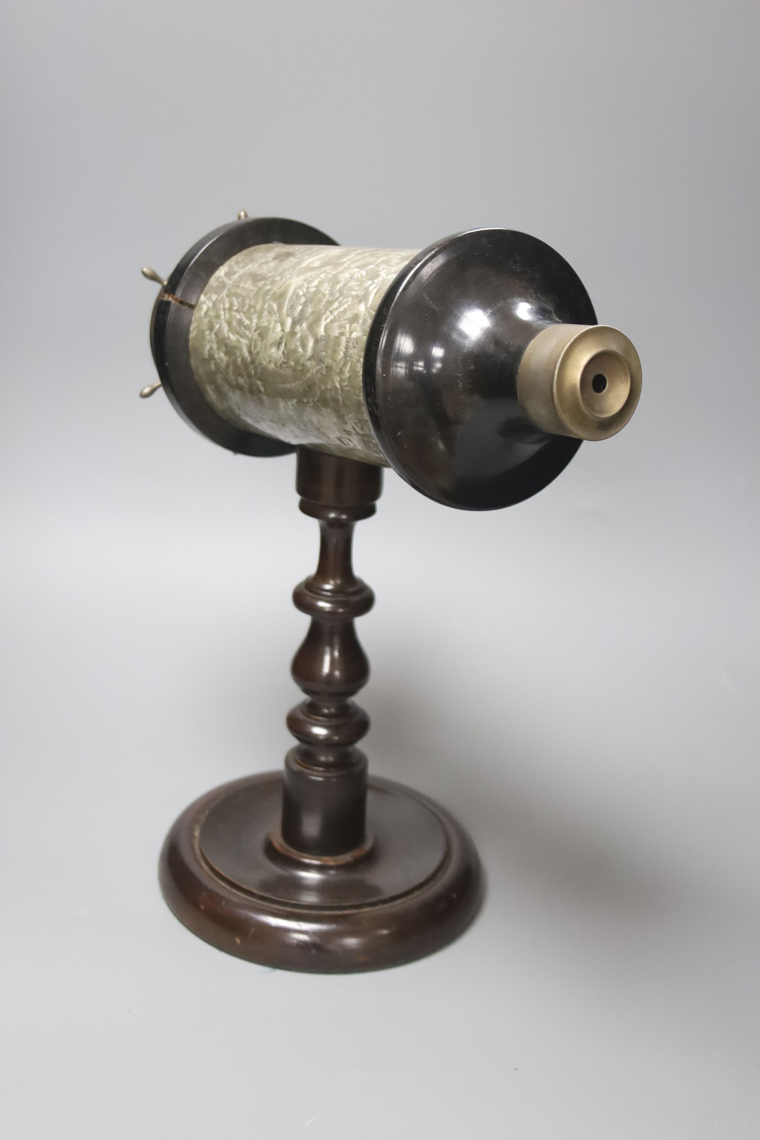 An Edwardian table kaleidoscope, height 38cm